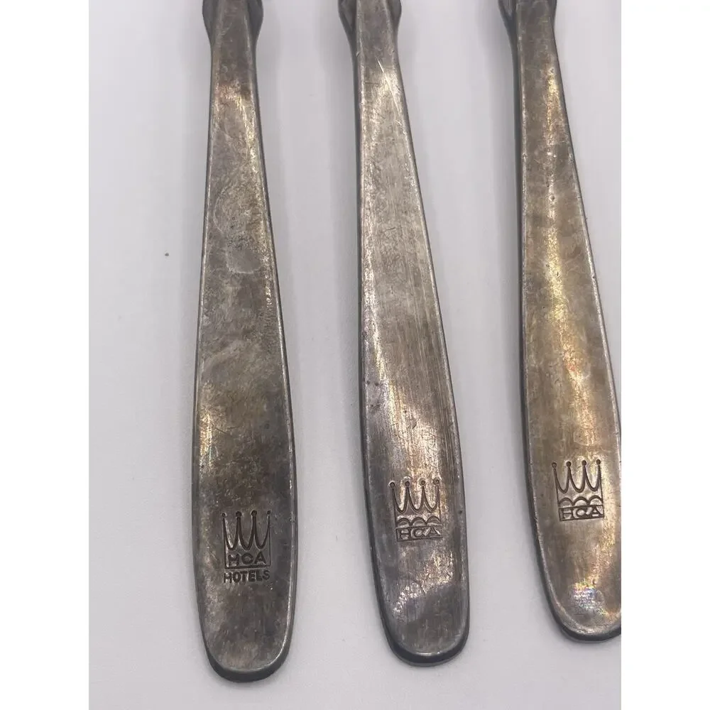 Antique International Silver Co Hotel silver trident Oyster Pickle seafood Fork